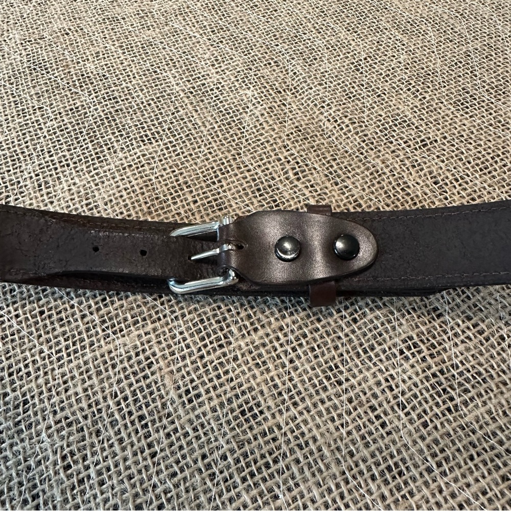 Dark Brown Thick Leather Belt with hidden buckle High Quality Leather‎ - Picture 3 of 5